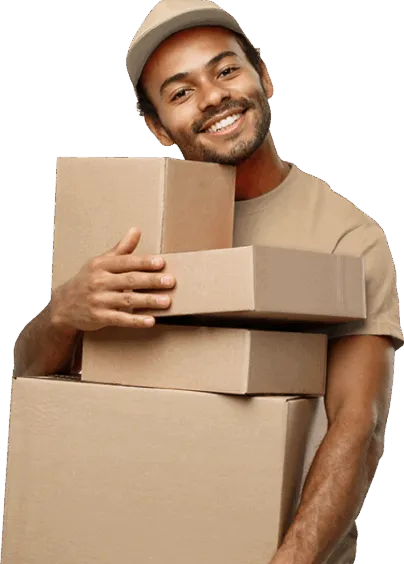 man with box