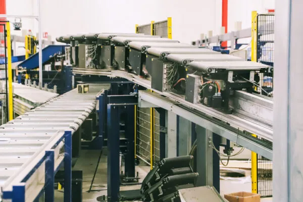 packing line in a logistics warehouse packing line in a logistics warehouse
